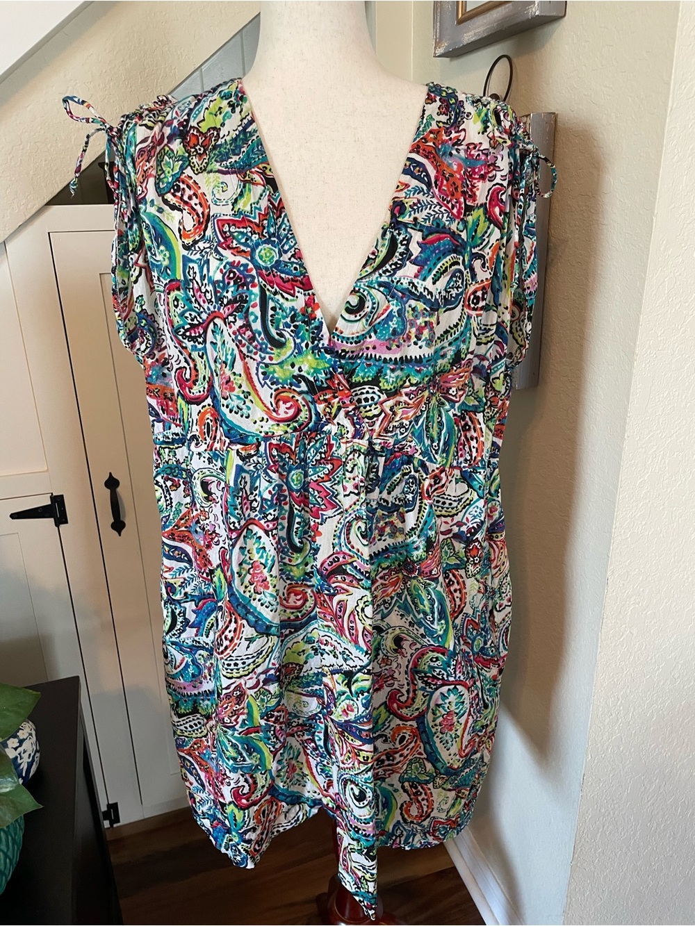 LAUREN RALPH LAUREN | Multi-Color Tropical Paisley Swim Coverup | XL